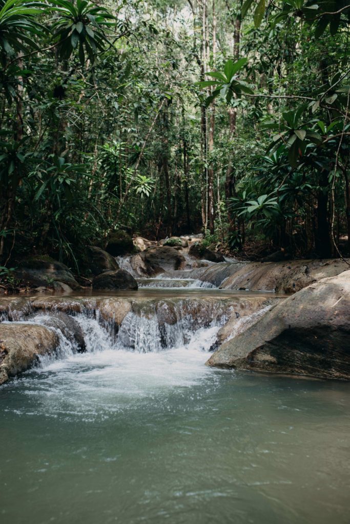 Cascade dans une foret en Thailande