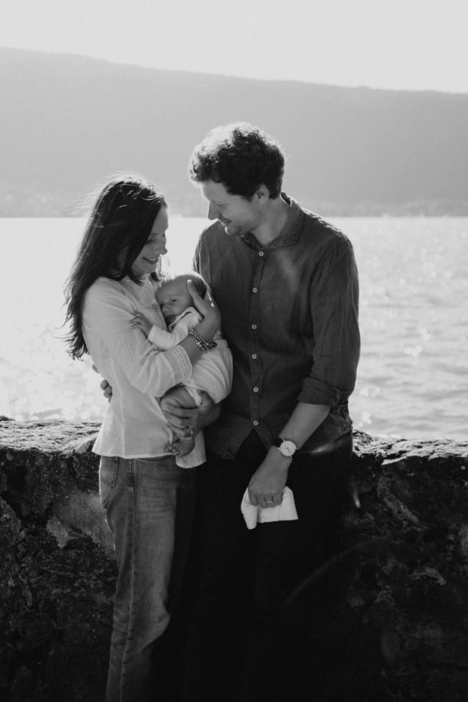 photo noir et blanc de famille